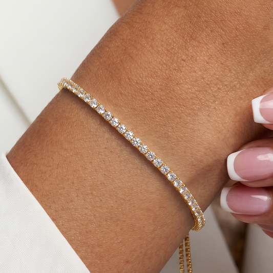Starlight Diamond Tennis Bracelet - Gold