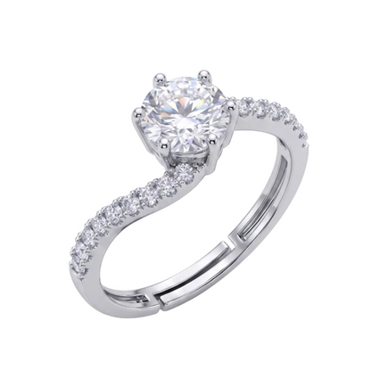 Infinity Solitaire Ring - Silver
