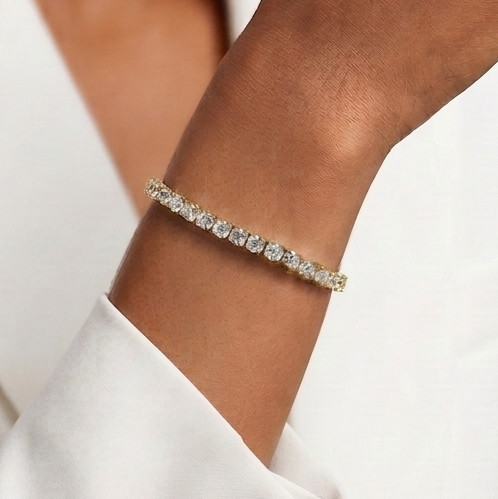 Starlight Diamond Tennis Bracelet - Gold