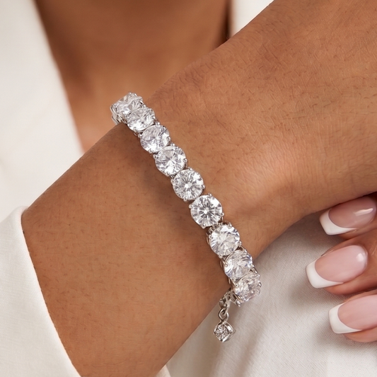 Diamond Tennis Bracelet - 1 CT - Silver