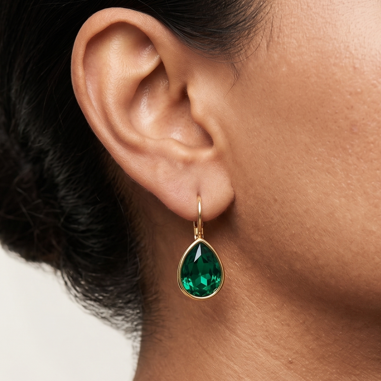 Celeste Earrings - Green & Gold