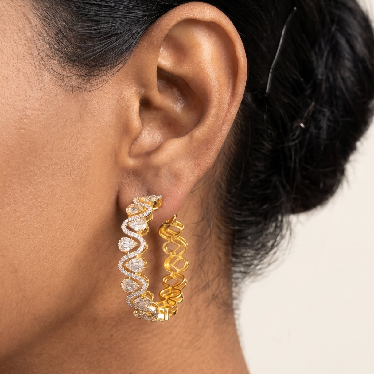 Gold Halo Hoops