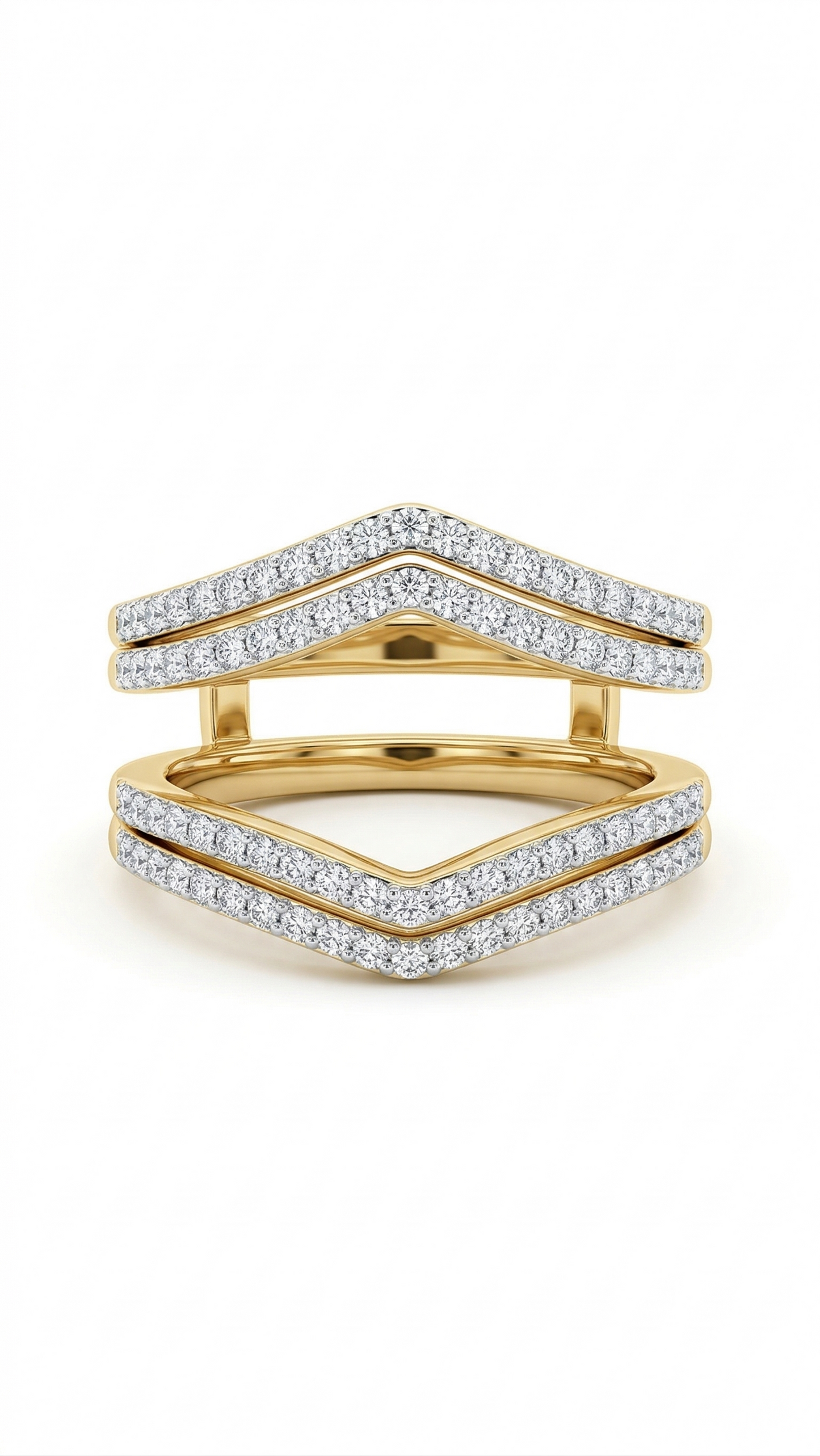 Shaina - 3-In-1 Ring Cocktail Ring - Gold - 3.25 CT