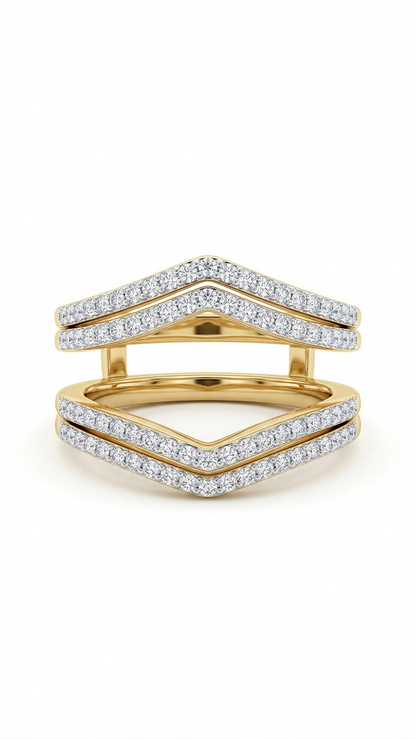 Shaina - 3-In-1 Ring Cocktail Ring - Gold - 3.25 CT