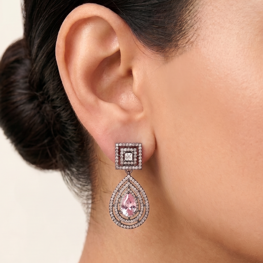 Destiny Drop Earrings - Pink