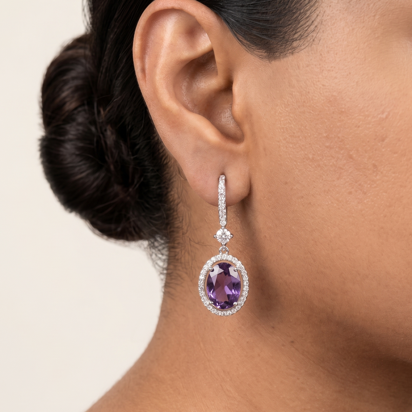Moonbeam Hook Earrings - Purple