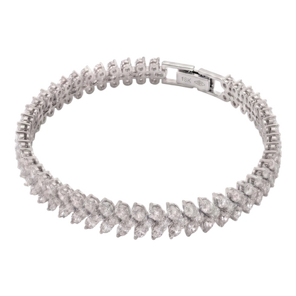Traya Tennis Bracelet - Silver