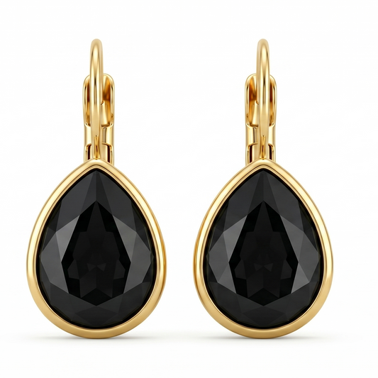 Celeste Earrings - Black & Gold