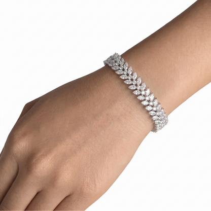 Traya Tennis Bracelet - Silver