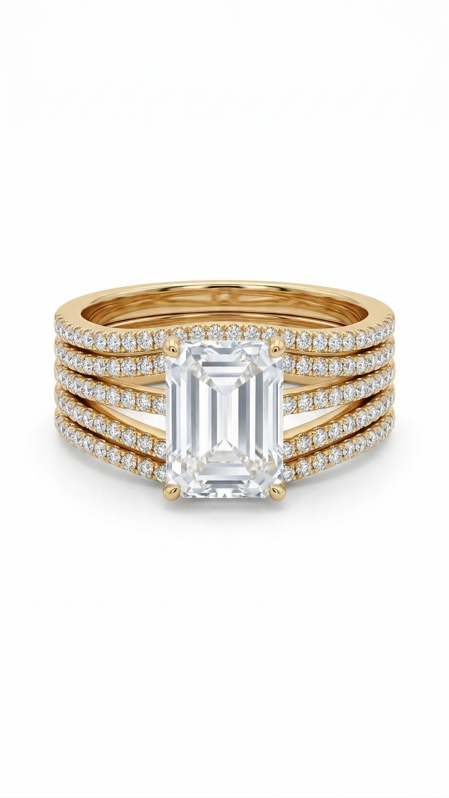 Shaina - 3-In-1 Ring Cocktail Ring - Gold - 3.25 CT