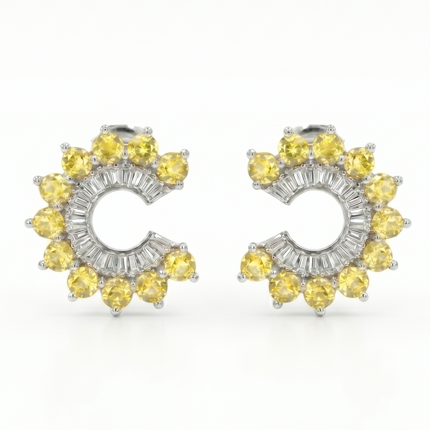 Orbit Stud Earrings - Yellow