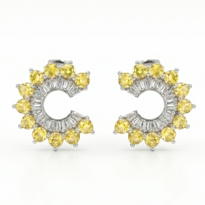 Orbit Stud Earrings - Yellow