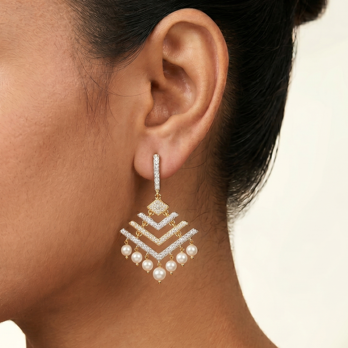 Amara Dangler Earrings - Gold & Silver