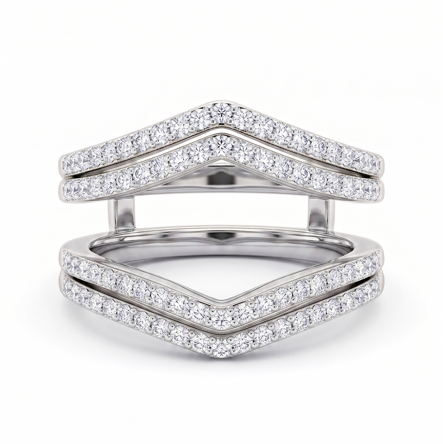 Shaina - 3-In-1 Ring Cocktail Ring - Silver - 3.25 CT