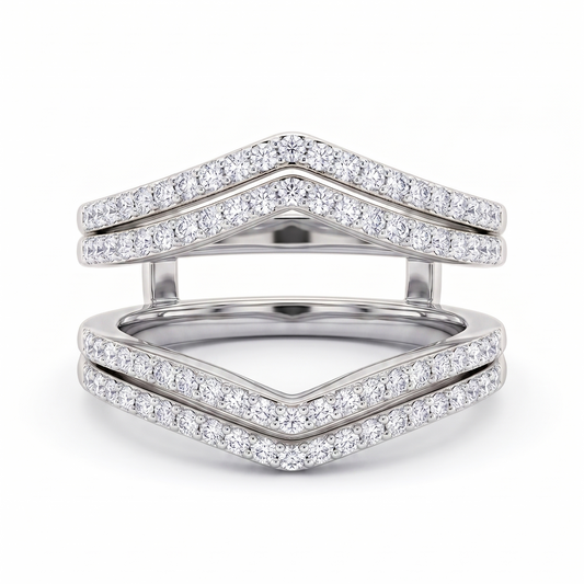 Shaina - 3-In-1 Ring Cocktail Ring - Silver - 3.25 CT