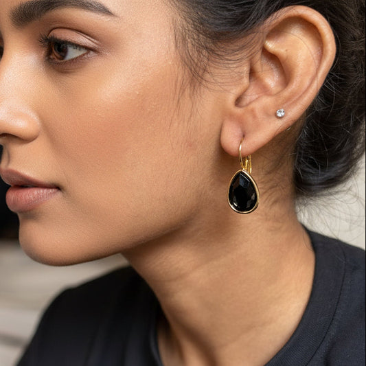 Celeste Earrings - Black & Gold