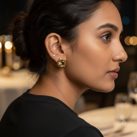 Swarovski minimal Studs - Champagne