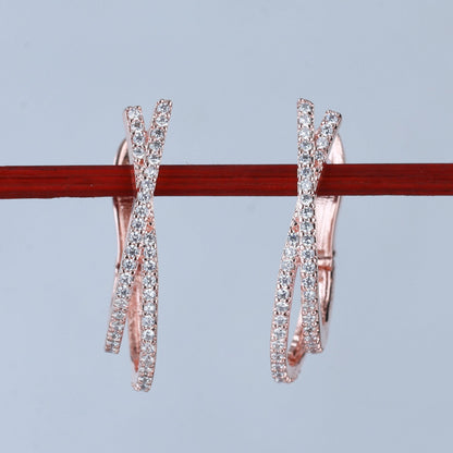 Rose gold hoop earrings