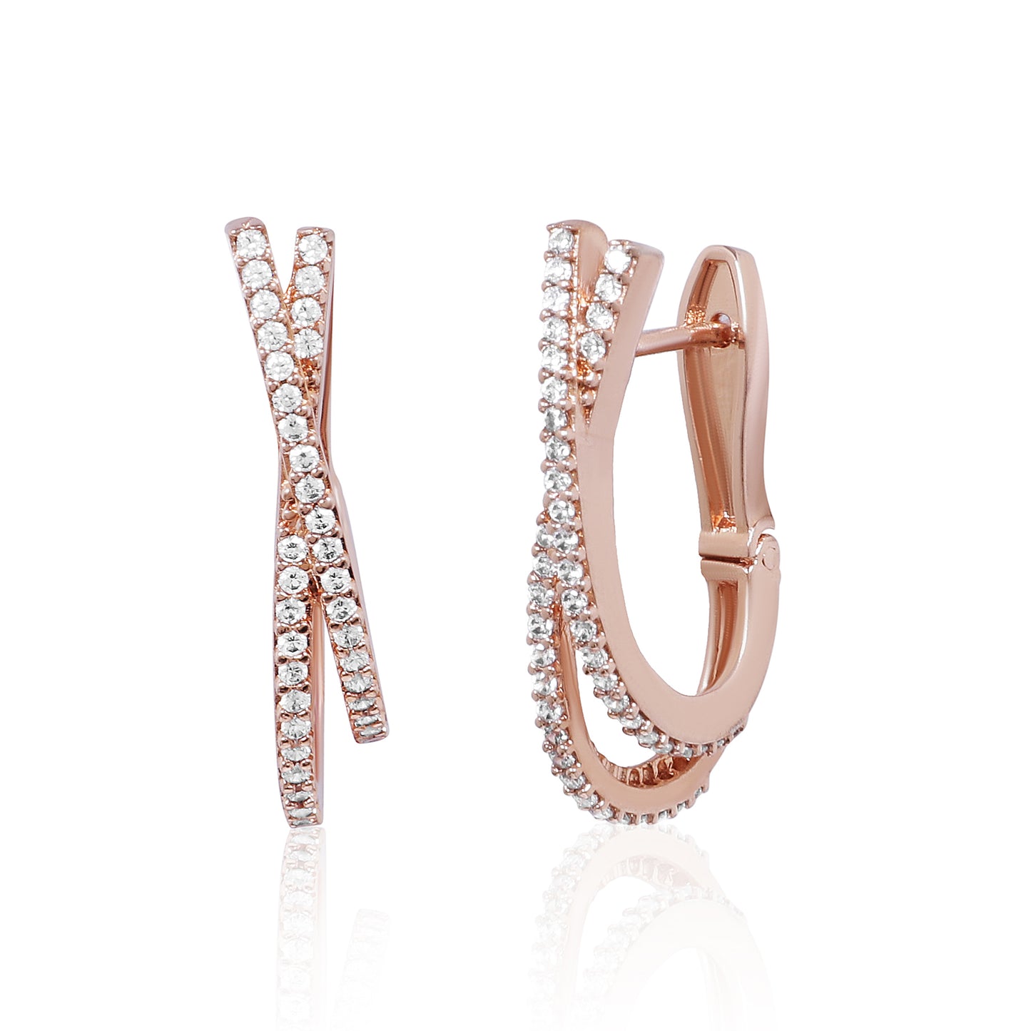 Nayra Hoops - rose gold