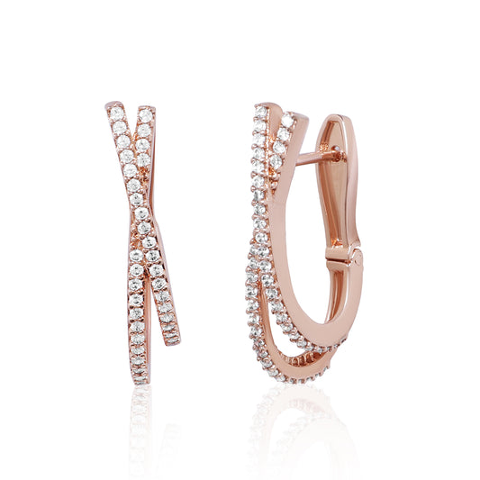 Nayra Hoops - rose gold