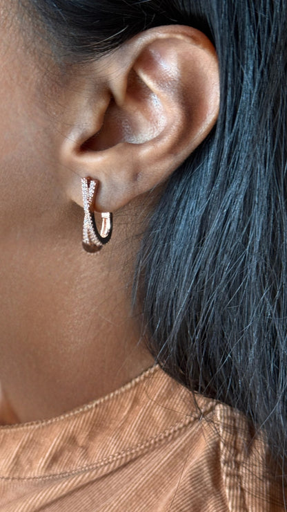 Nayra Hoops - rose gold