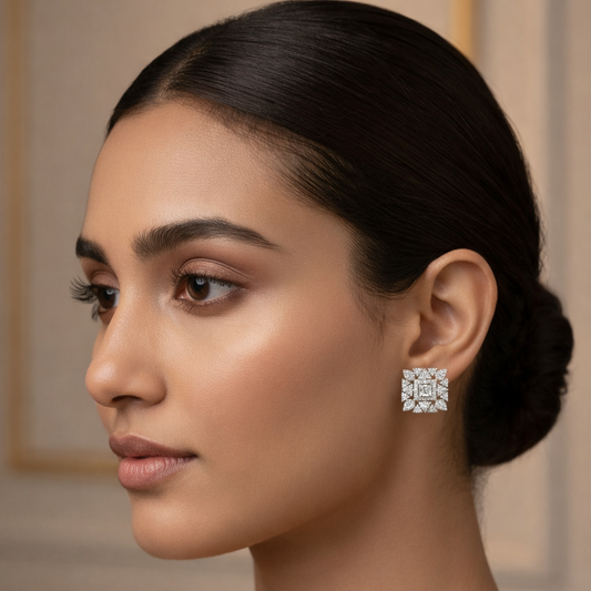 Mirage Stud Earrings - Silver