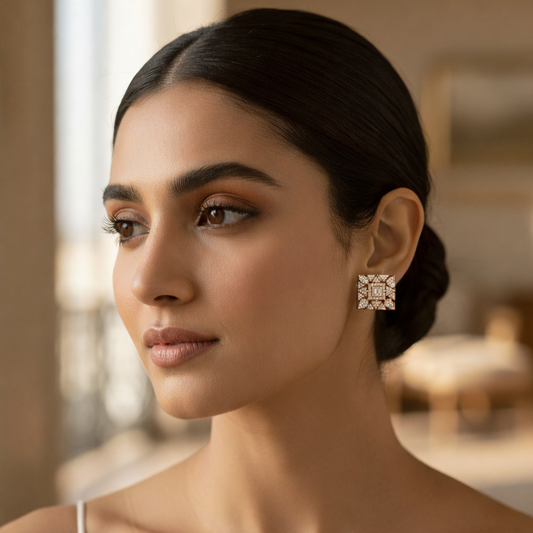 Mirage Stud Earrings - Rose Gold