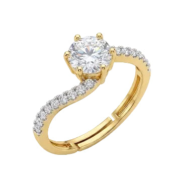 Infinity Solitaire Ring - Gold