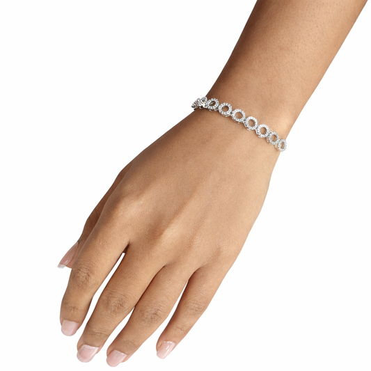 Hayya Diamond Bracelet - Silver