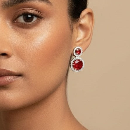 Azra Earrings - Red