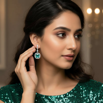 Lume Hook Earrings - Green