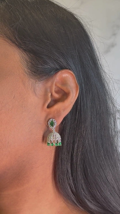 Naira Jhumkas - Green