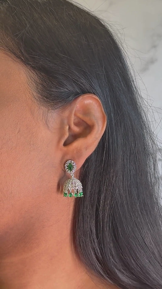 Naira Jhumkas - Green