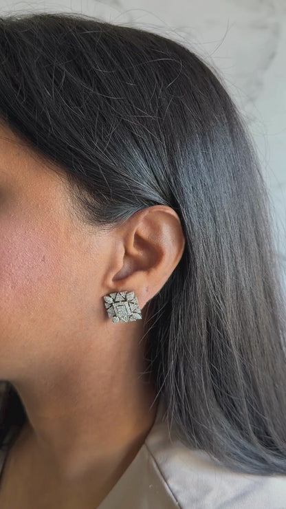 Mirage Stud Earrings - Silver