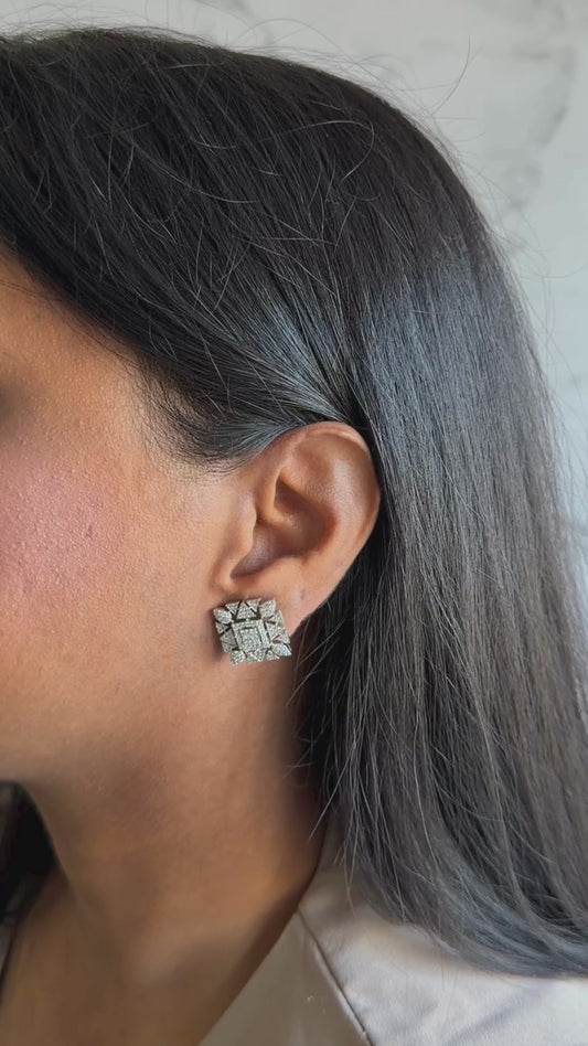 Mirage Stud Earrings - Silver