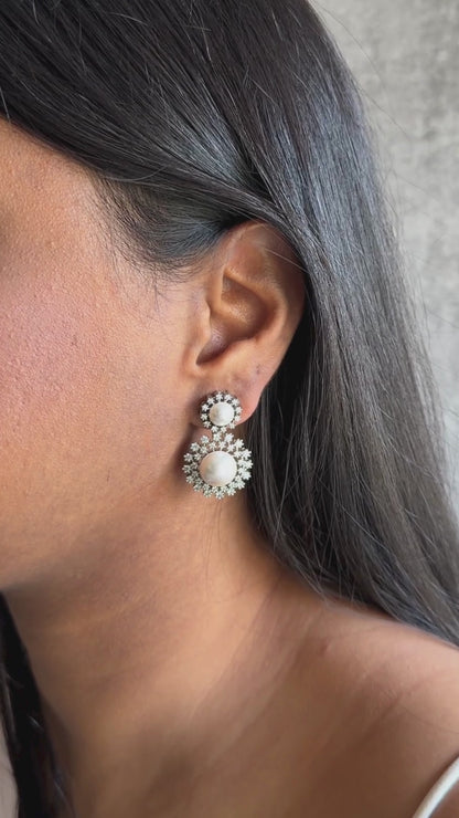 Galaxy Dust Earrings - Silver