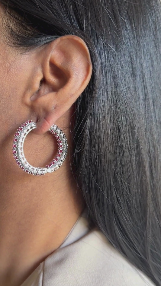 Royal Arc Hoops - Ruby Red